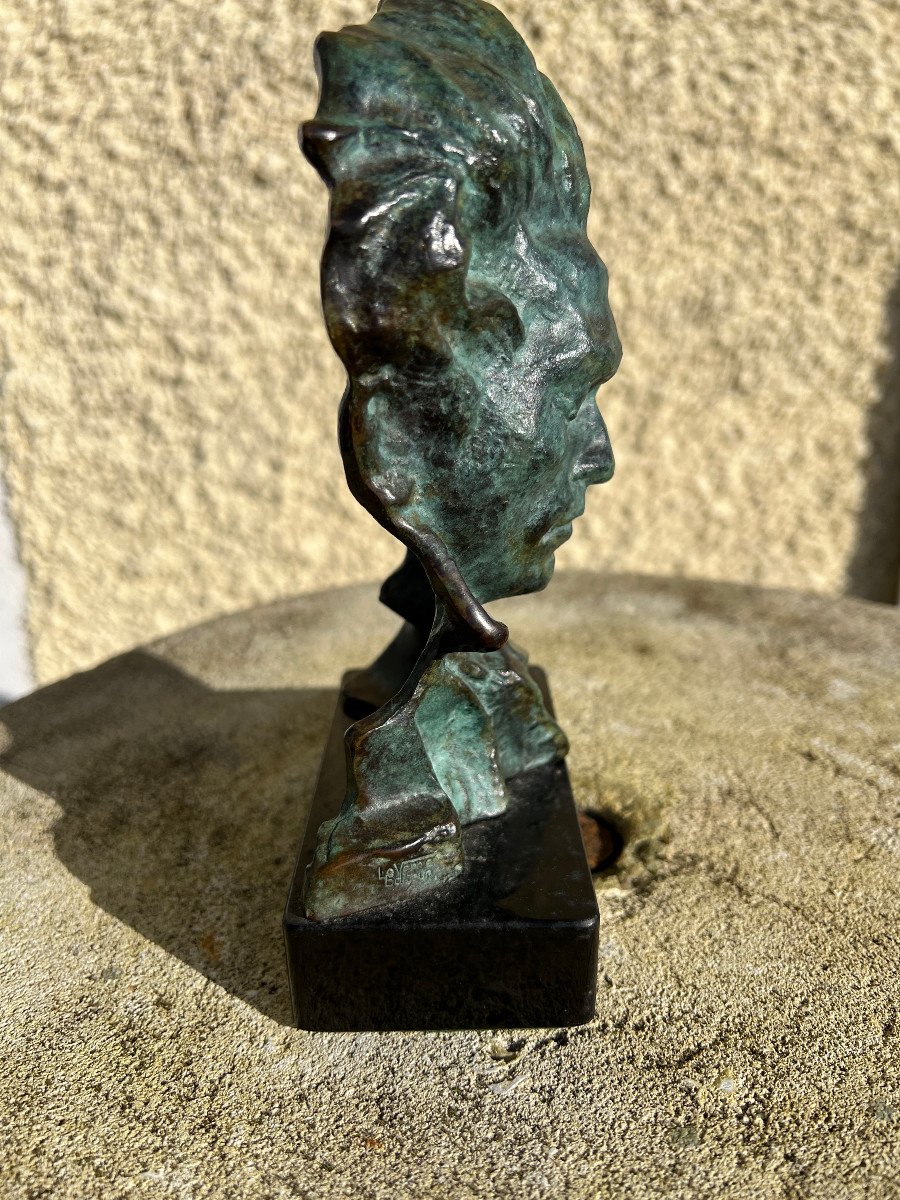 Le Faguays Buste De Beethoven En Bronze -photo-4