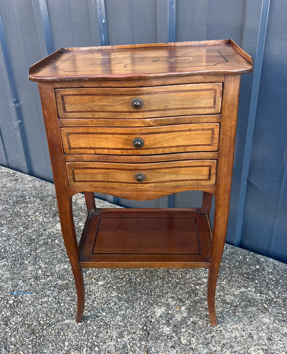 Transition Style Inlaid Bedside Table-photo-1