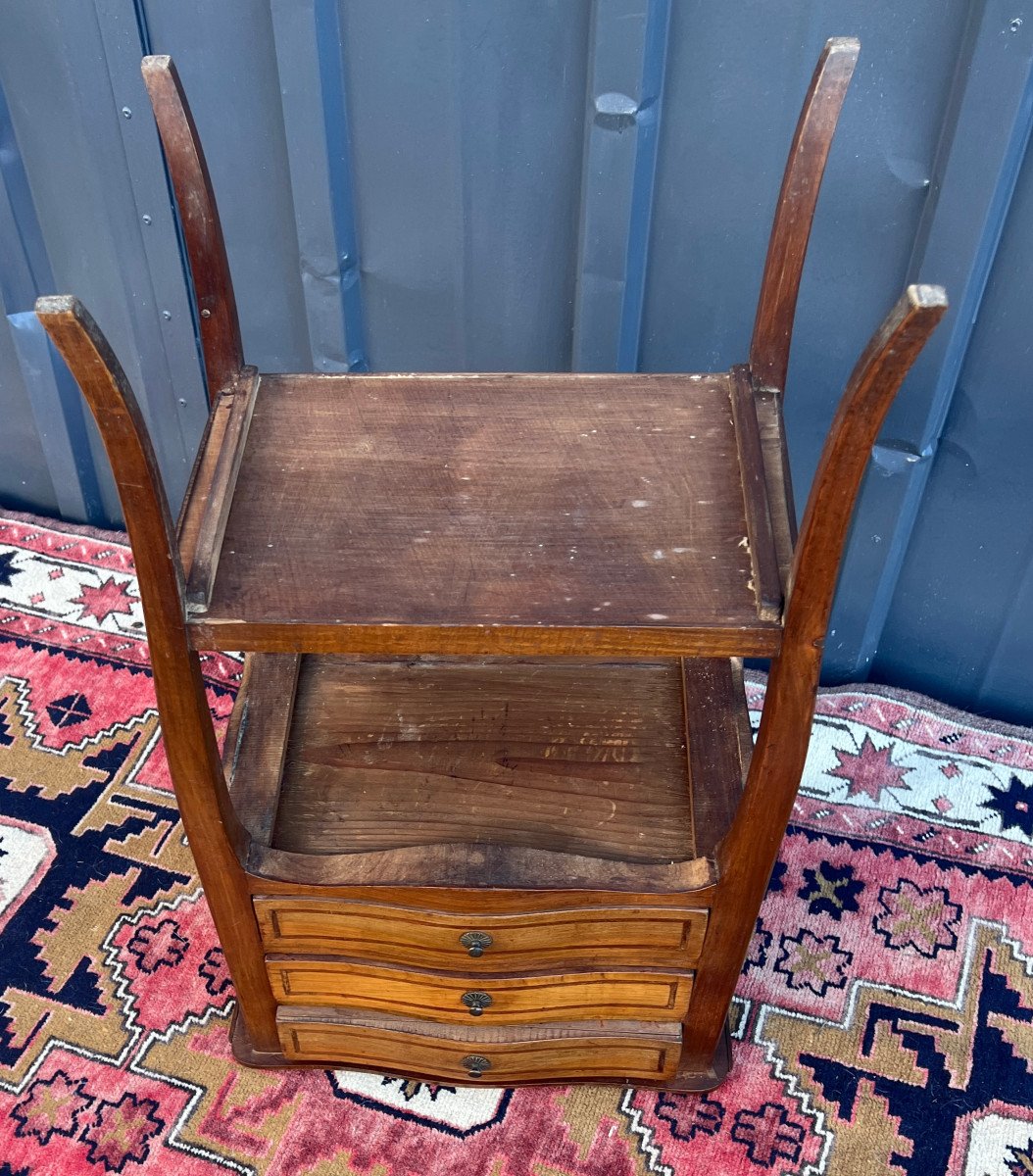 Transition Style Inlaid Bedside Table-photo-5