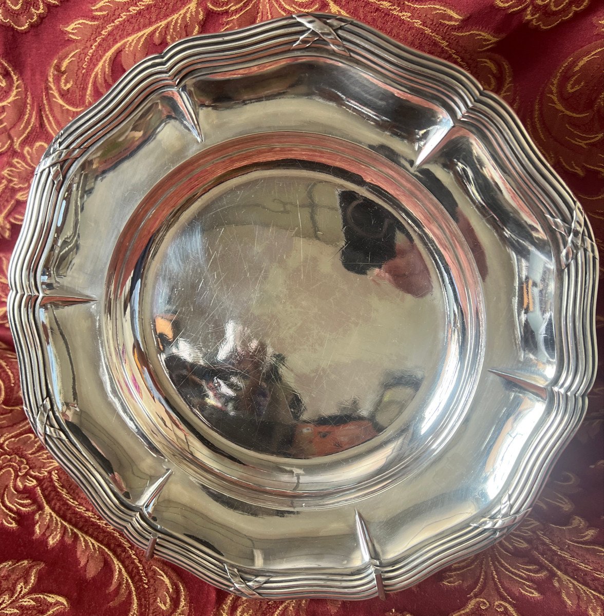 Louis XV Style Chantourné Dish Lxvi Transition With Crossed Ribbons