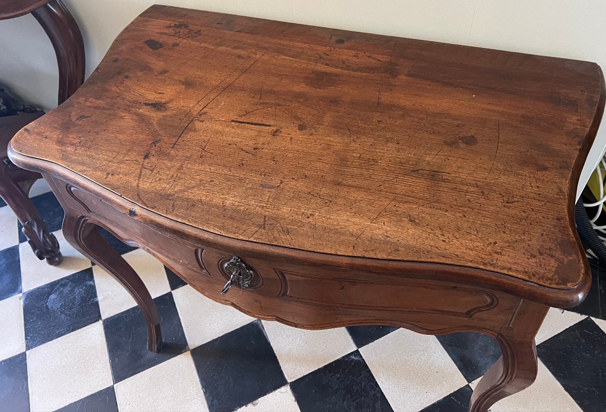 Louis XV Console Table With Drawer-photo-4