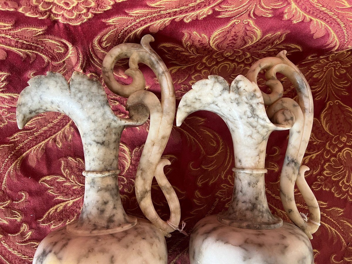 Pair Of Alabaster Ewers-photo-8