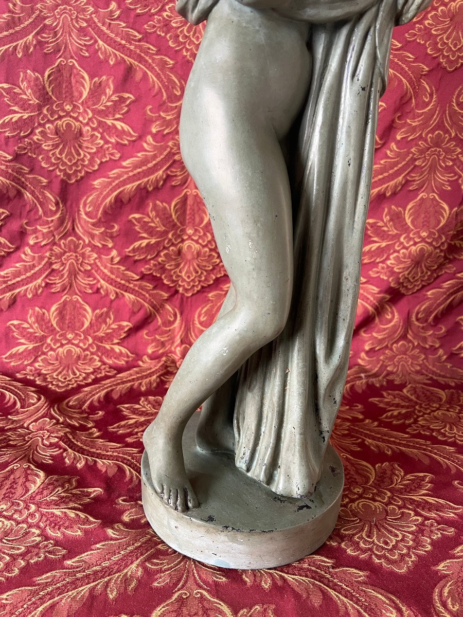 Statue Of Venus Callipyge, Plaster, Antique Green Patina-photo-7