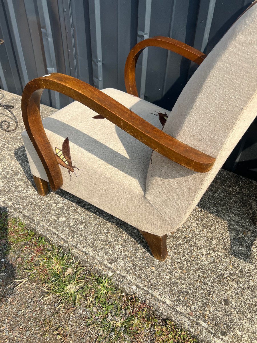 Pair Of Art Deco Armchairs-photo-4