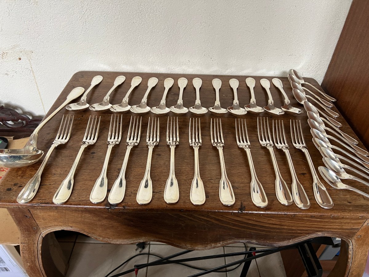 Ercuis Cutlery Set, Filet Model 37 Pieces-photo-2