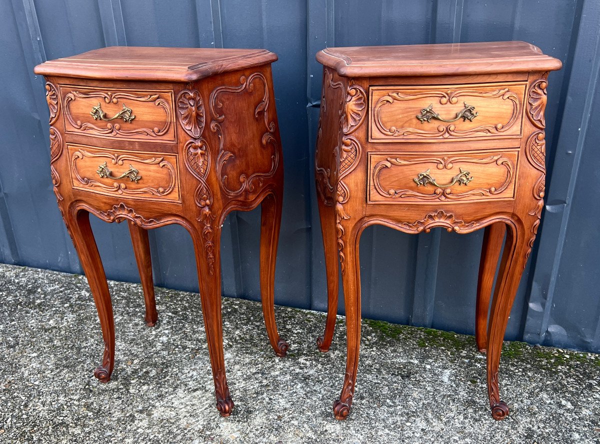 Pair Of Louis XV Style Bedside Tables