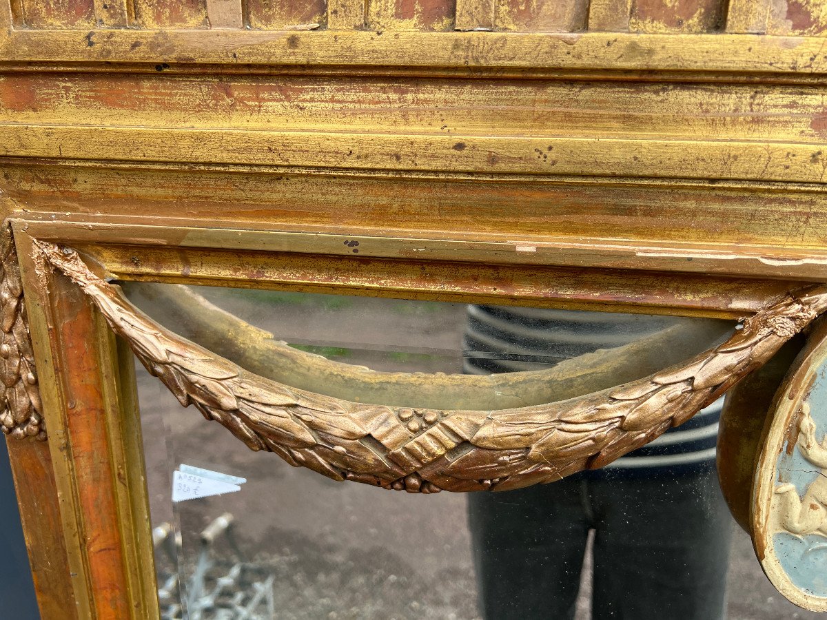 Louis XVI Style Gilded Mirror-photo-3