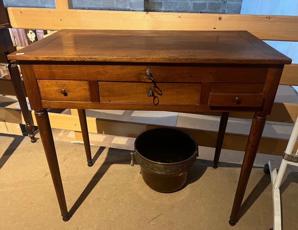 Directoire Period Walnut Dressing Table-photo-4