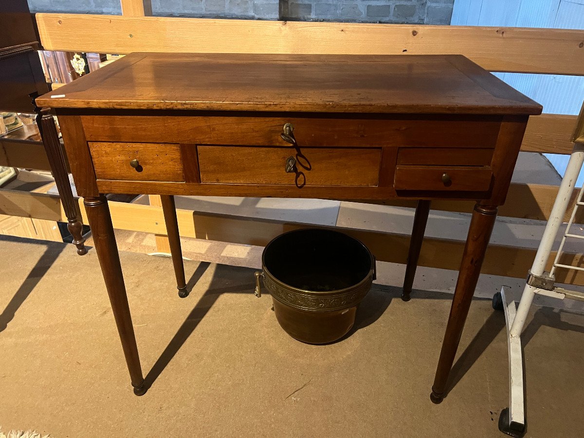 Directoire Period Walnut Dressing Table-photo-1