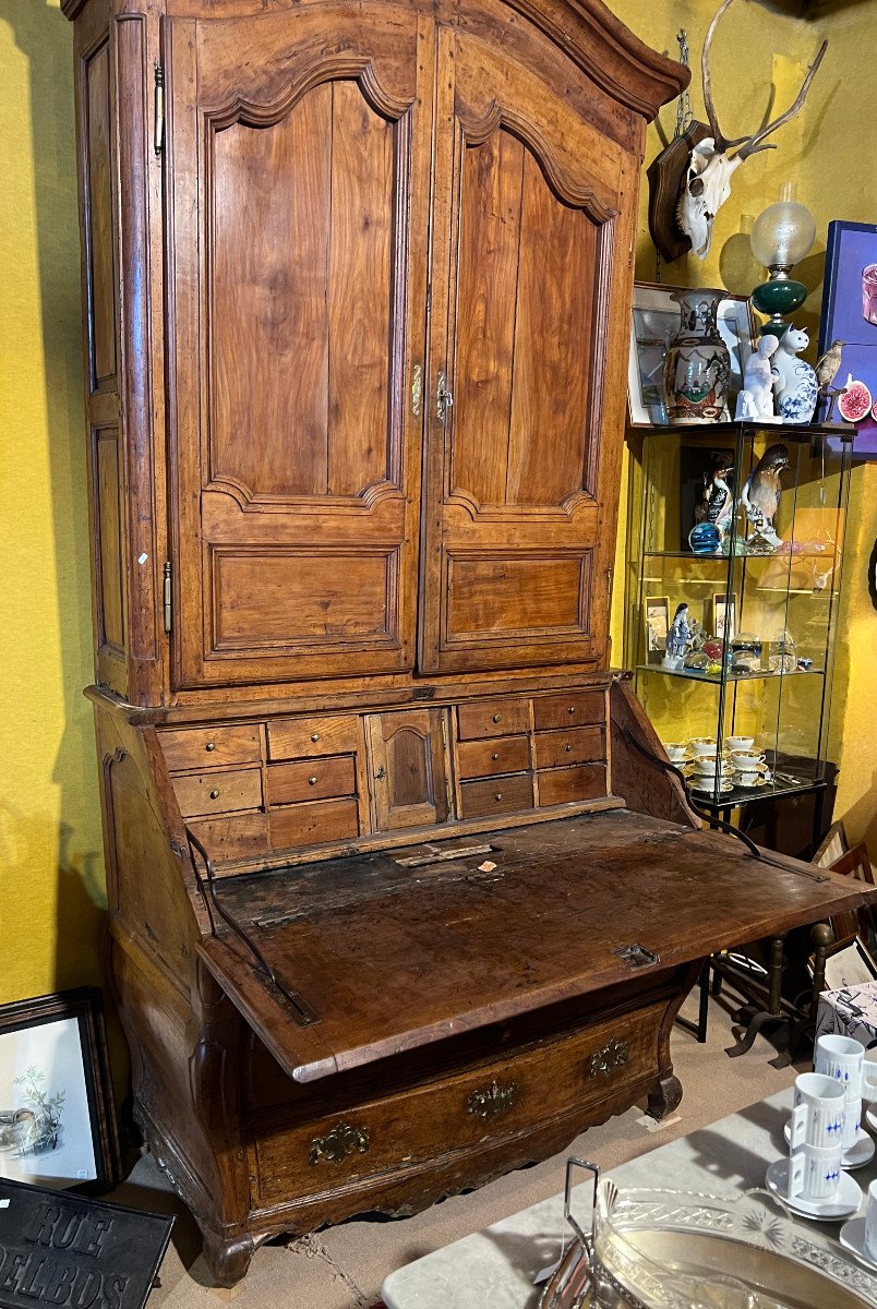 Louis XV Period Scriban Cabinet Commode -photo-3