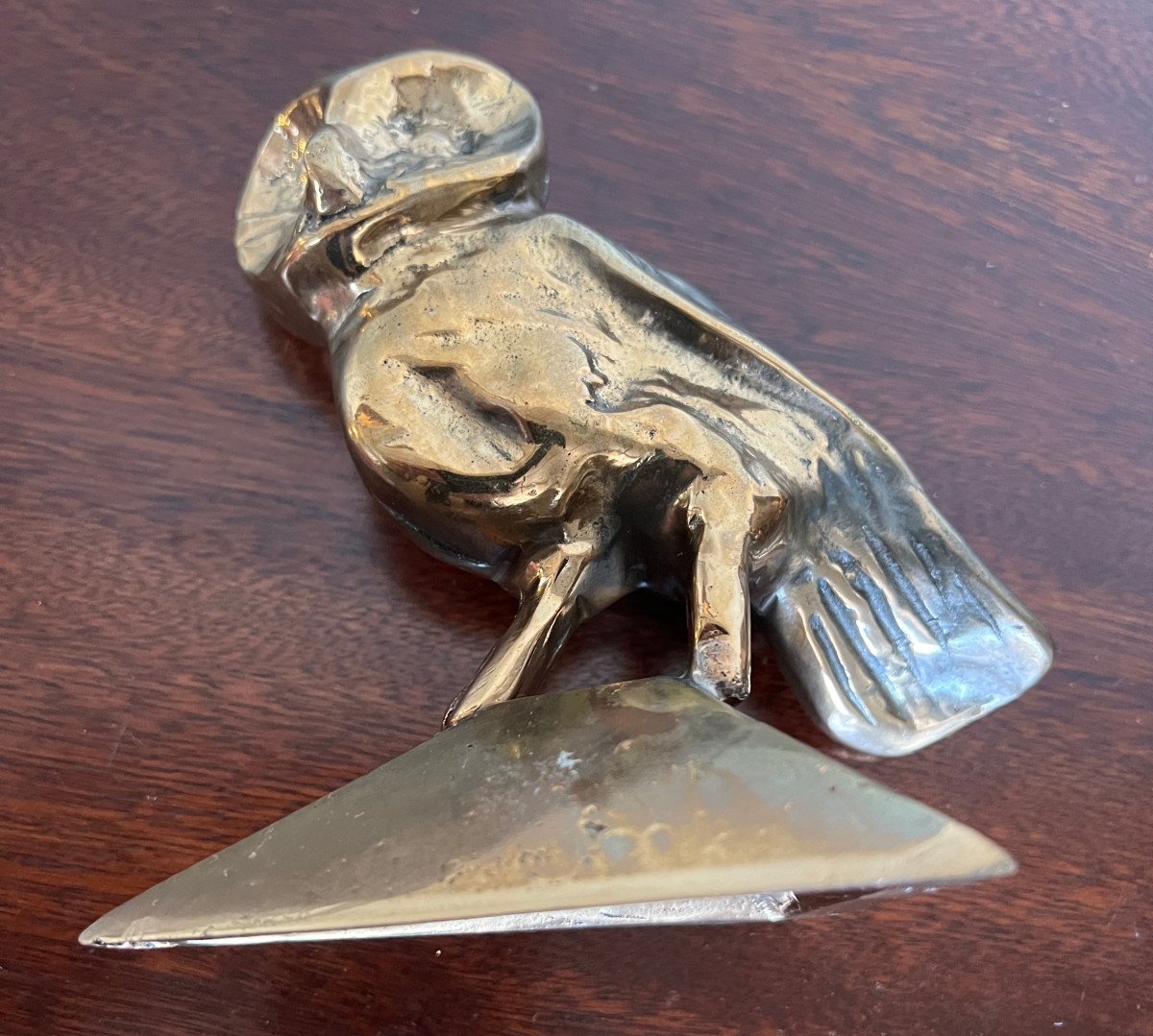 The Owl On The Terrace, Bronze Signed Lohé-photo-3