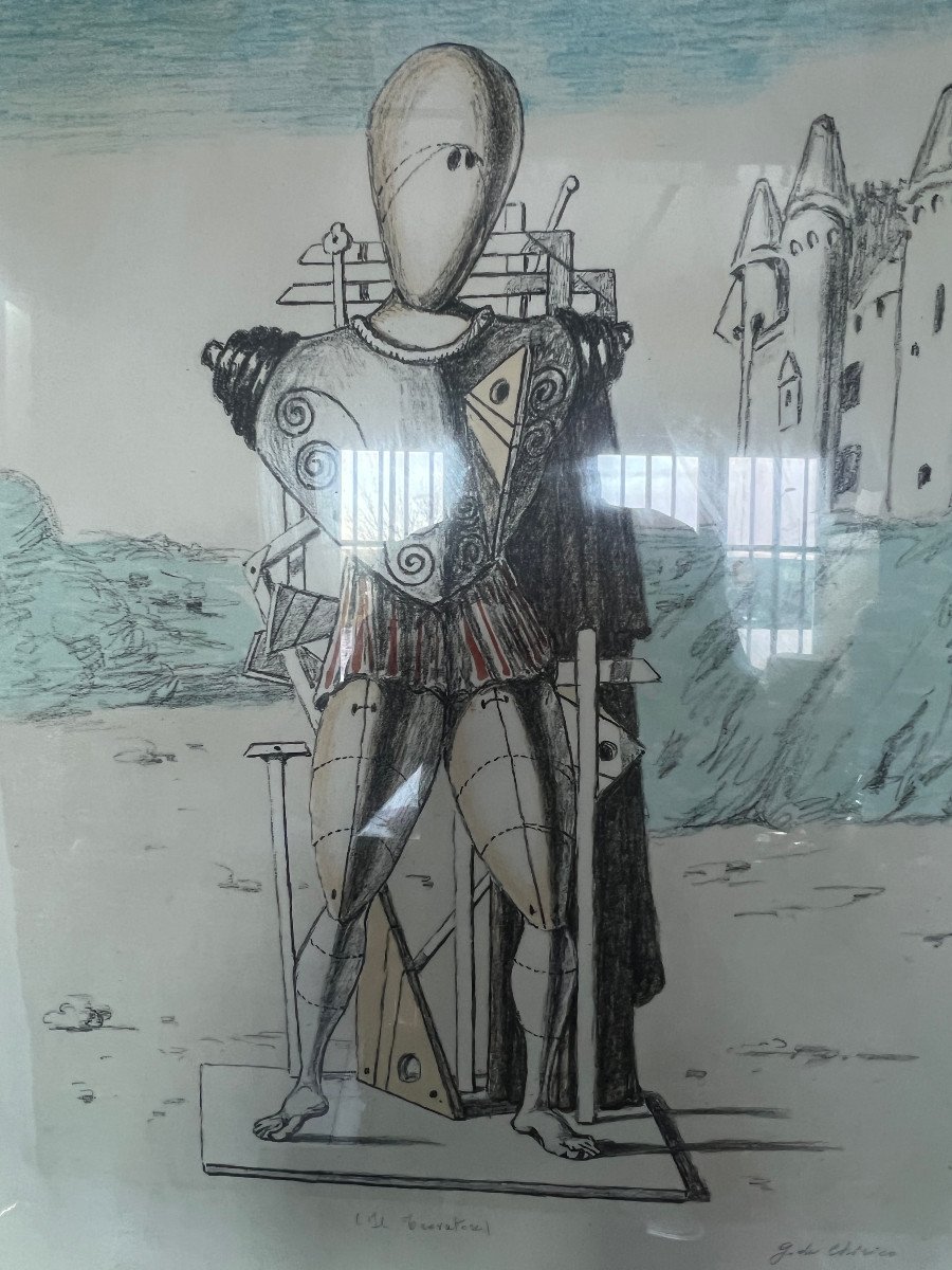 Giorgio De Chirico Il Trovatore Lithographie -photo-2