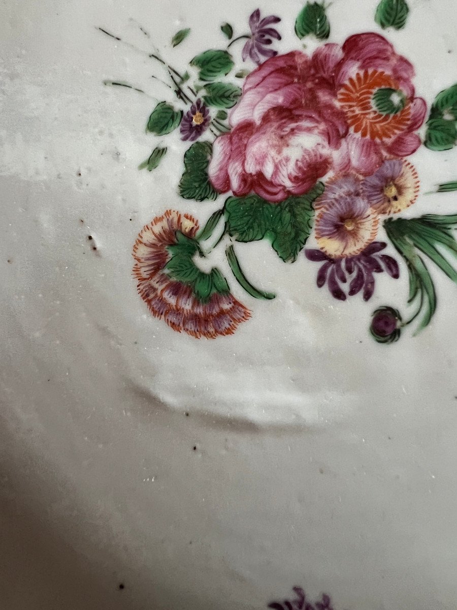 Assiette  Plate , Dcor Fleurs , Polychrome,chine, Compagnie Des Indes -photo-4