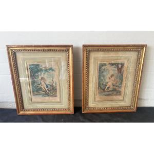 Two Frames With Framed Angels 