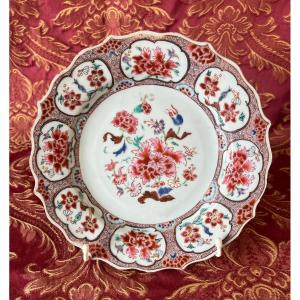 Assiette à Thème Floral Chine Pour La Compagnie Des Indes