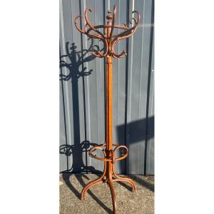 Coat Rack Or Parrot In Curved Wood, In The Style Of Thonet