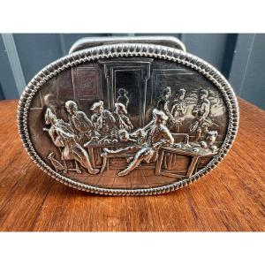 Snuffbox, Smokers Snuff Box, Sterling Silver, English Work