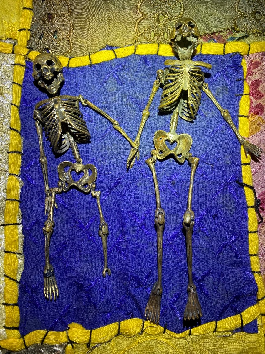 Articulated Skeletons In Bronze 18 Th.-photo-2