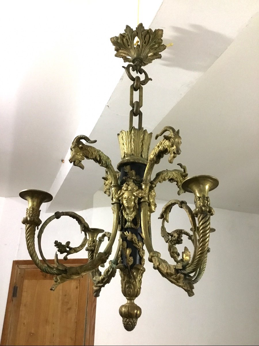 Gilt Bronze Chandelier 