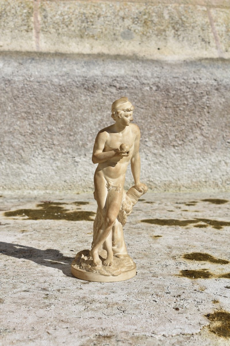 Statuette - P&acirc;ris et la pomme - Terre de Lorraine - XVIIIe-photo-7