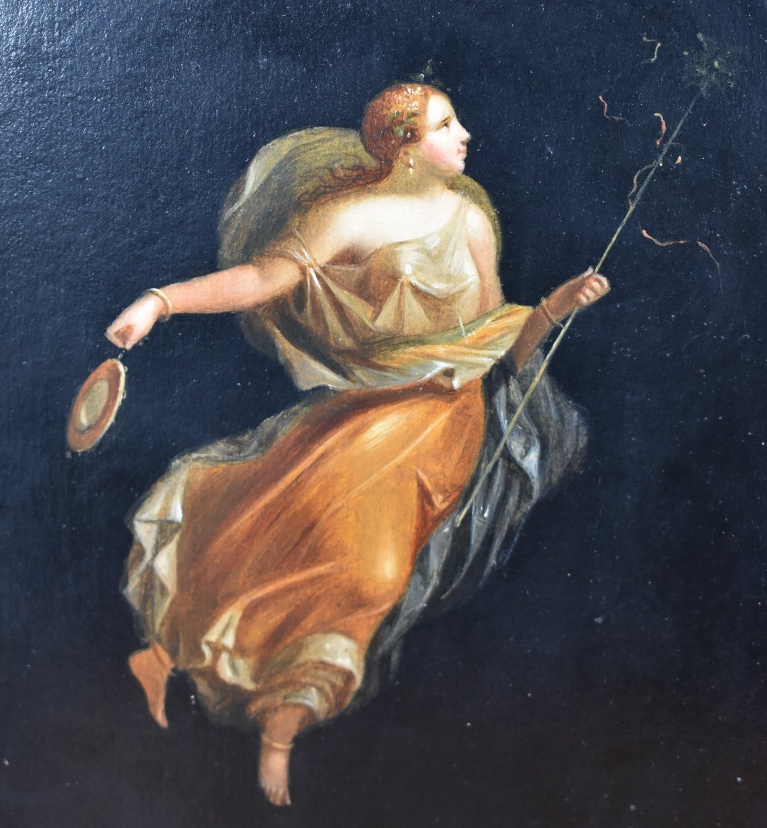 Grand Tour - Bacchante dansante - Huile sur papier - XIXe-photo-4