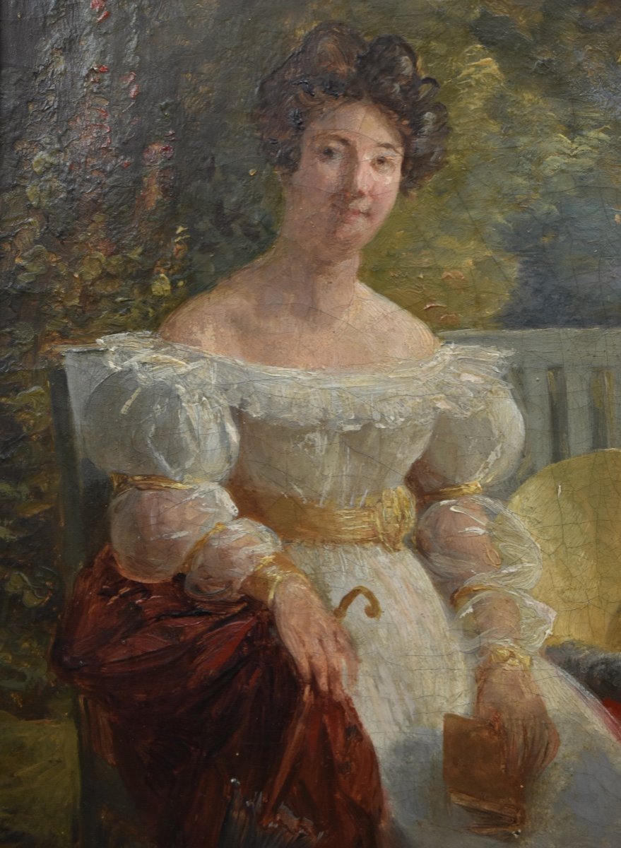 Portrait Of A Lady - Directoire Period - Oil On Canvas-photo-4