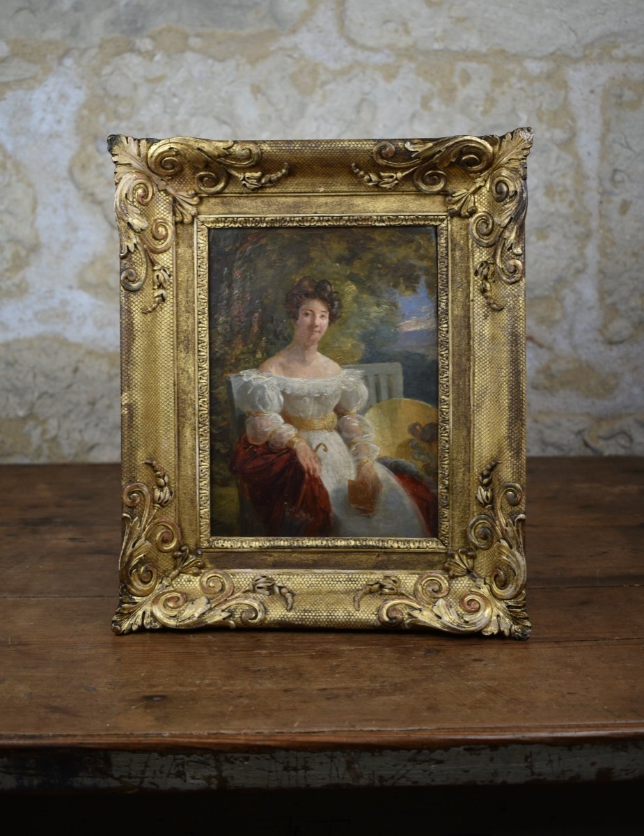 Portrait Of A Lady - Directoire Period - Oil On Canvas-photo-1