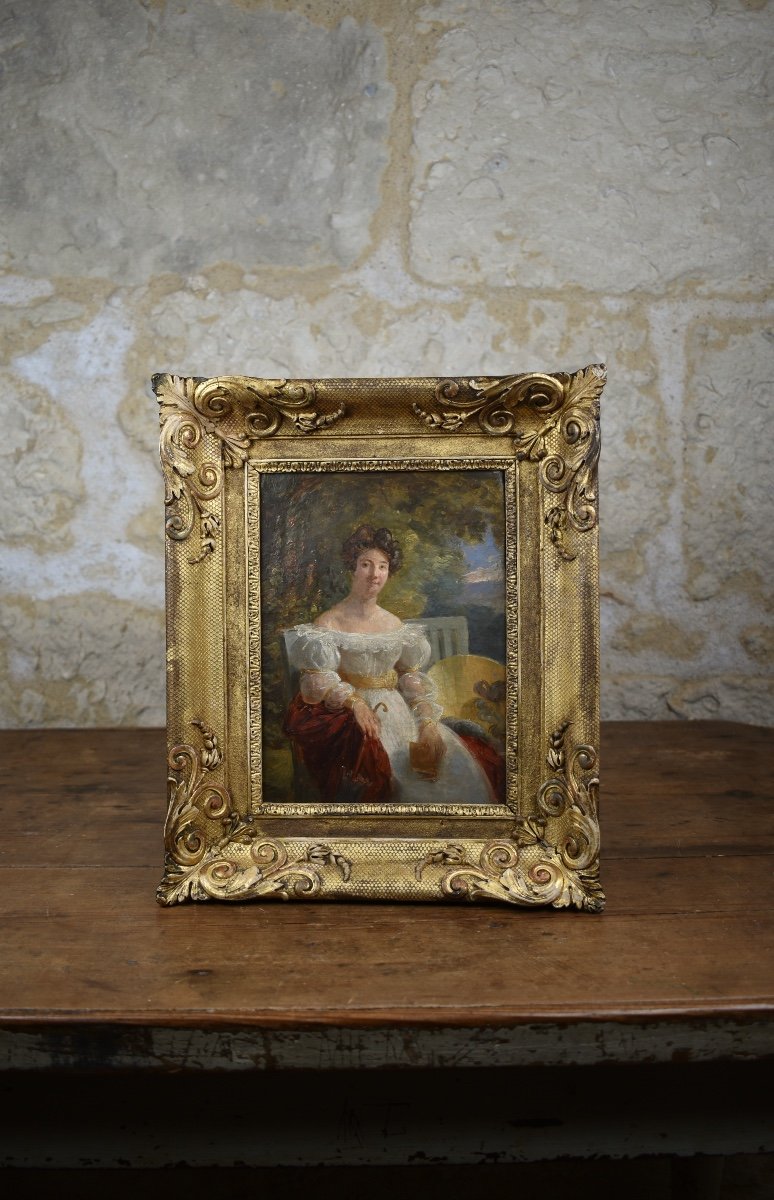 Portrait Of A Lady - Directoire Period - Oil On Canvas-photo-2