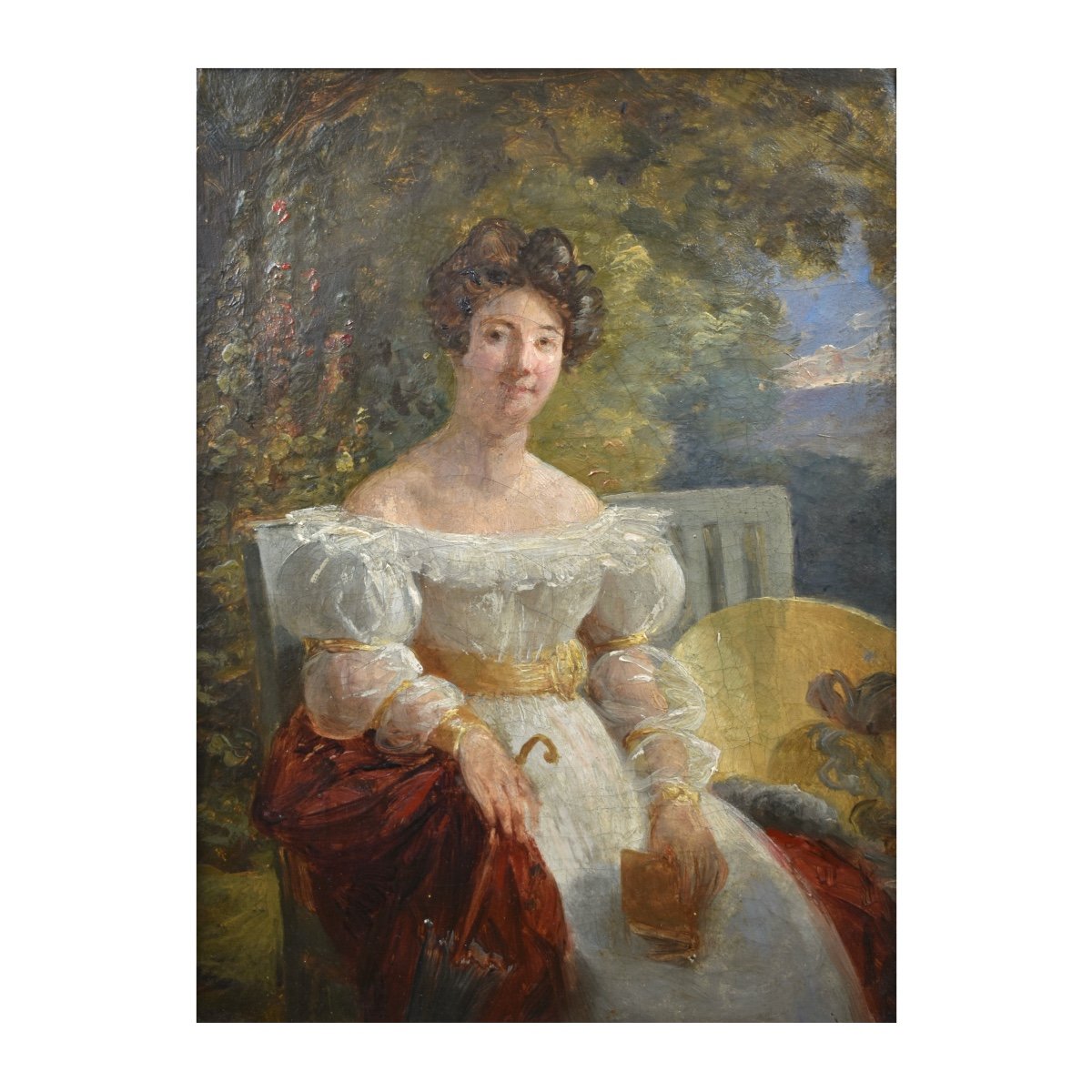 Portrait Of A Lady - Directoire Period - Oil On Canvas