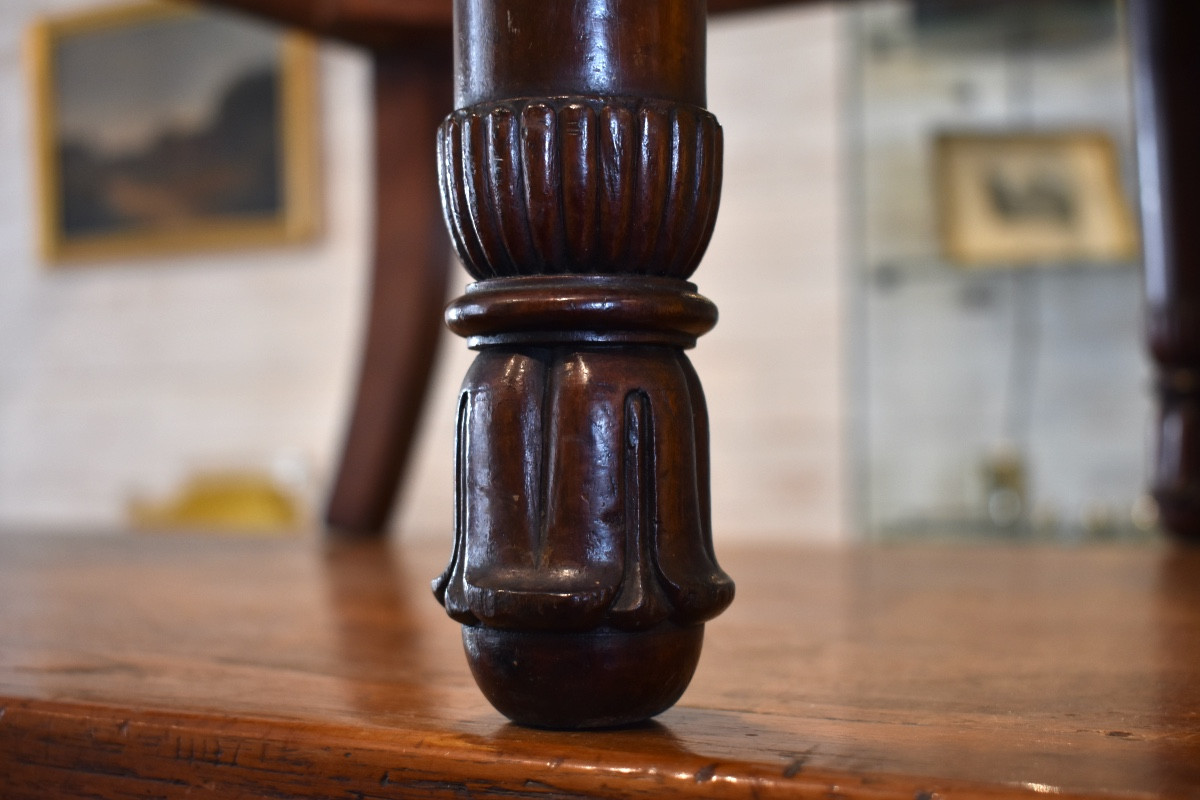 Five Empire Period Mahogany Armchairs-photo-8