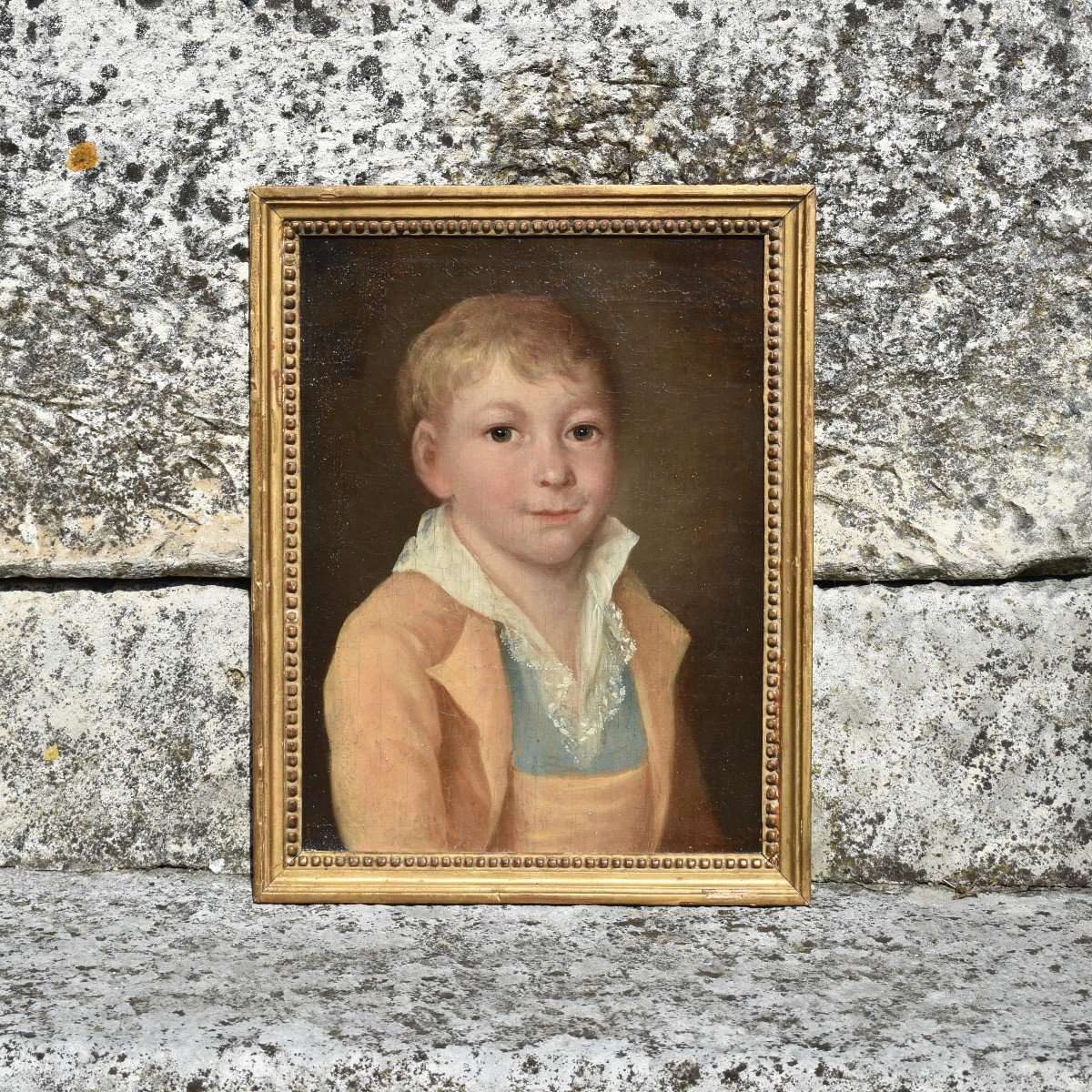 Portrait Of A Young Blond Boy - Directoire Period - Late 18th Century - Oil On Canvas-photo-4