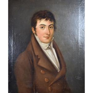 Charles Brandt - Portrait de jeune homme - Empire - Huile sur toile