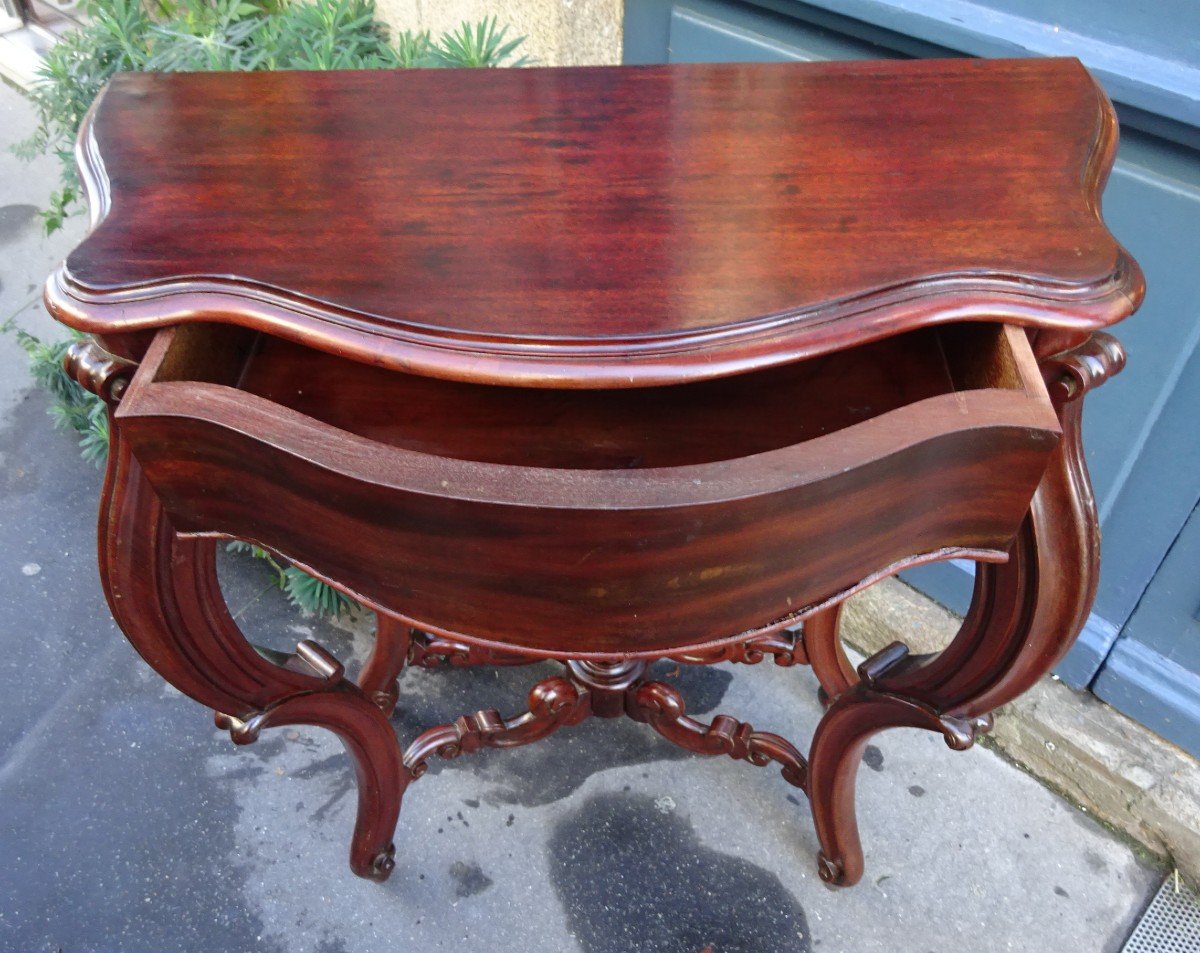 Mahogany Support Console Second Empire Period-photo-3