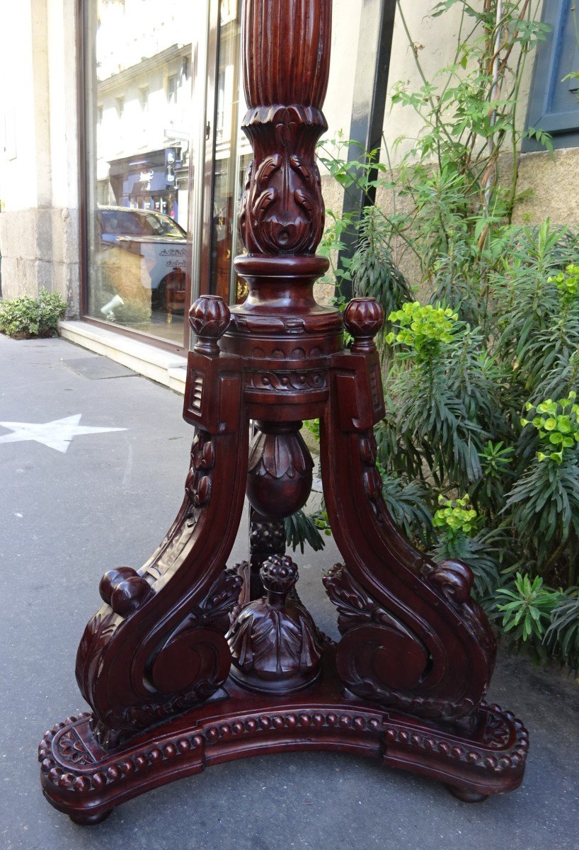 Pair Of Louis Xwvi Style Mahogany Torchiere Holders-photo-4