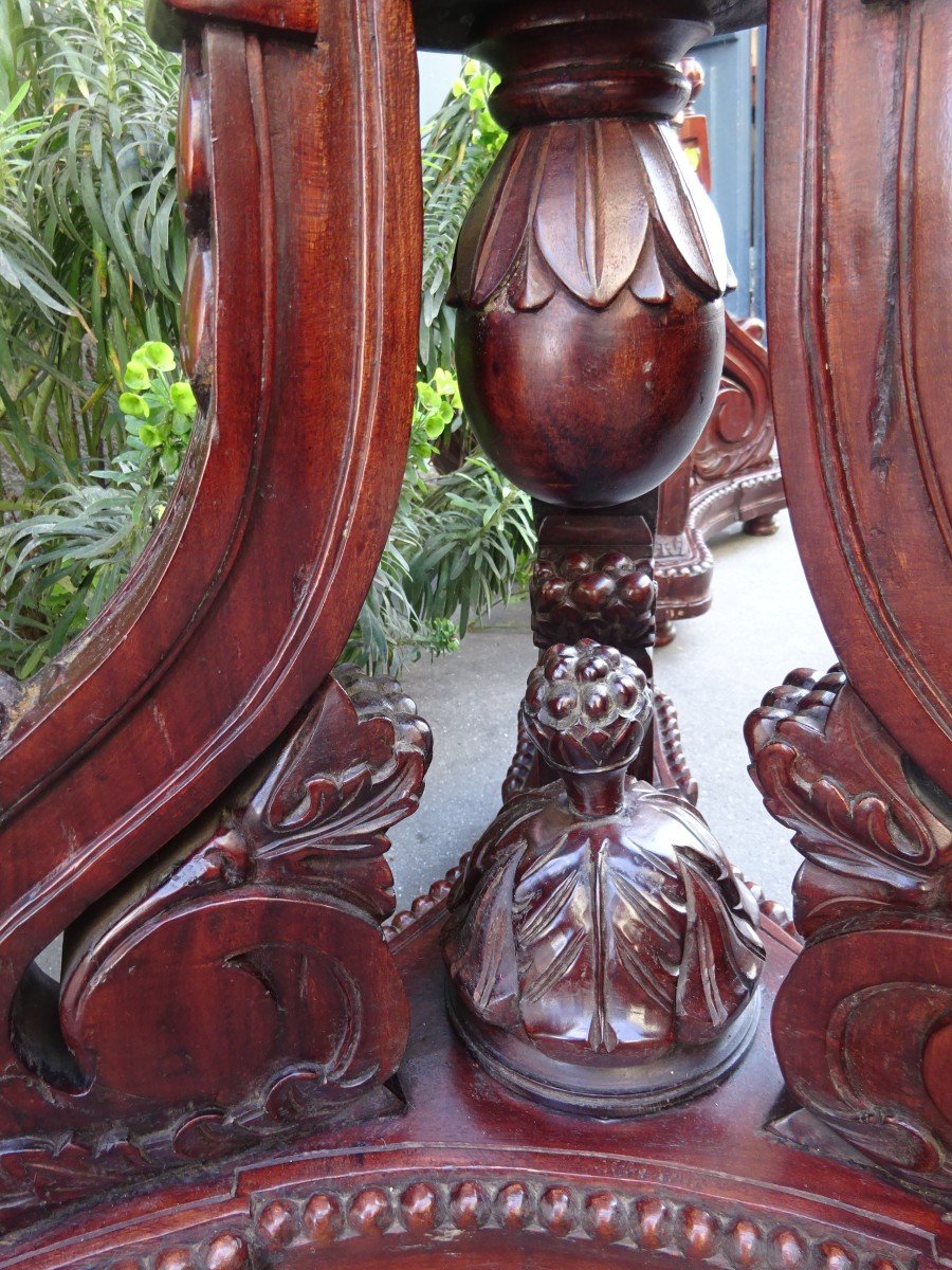 Pair Of Louis Xwvi Style Mahogany Torchiere Holders-photo-1