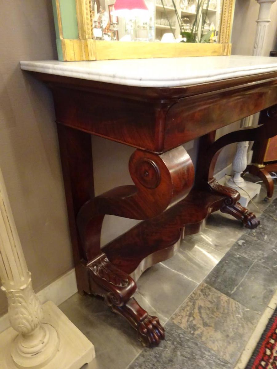 Support Mahogany Console Restoration Period-photo-2