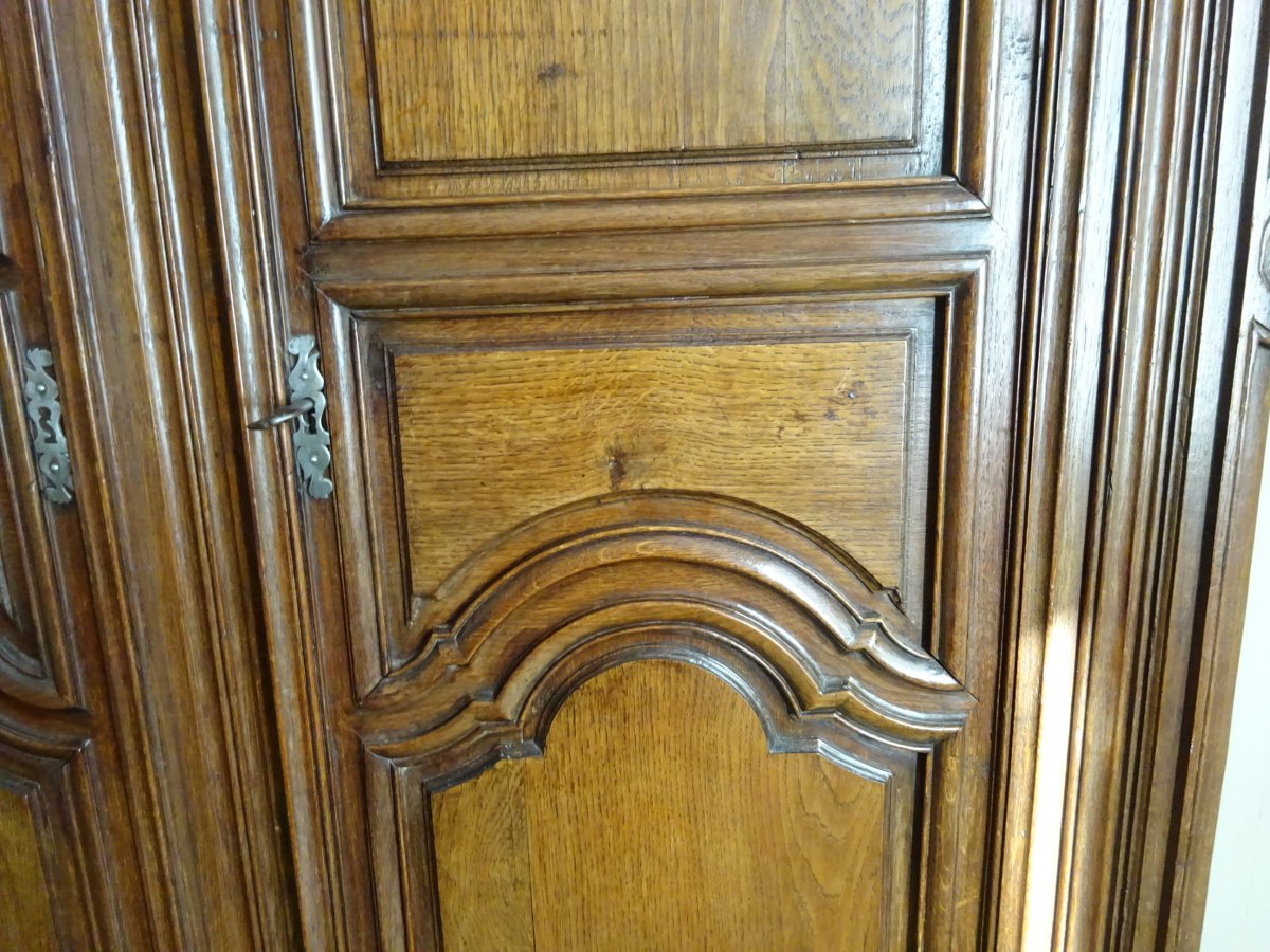 Armoire En Chêne d'époque Régence-photo-2