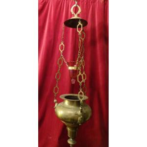 Lampe De Sanctuaire En Bronze époque XVIIème Siècle