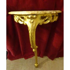 Small Console In Golden Wood Louis XV Style