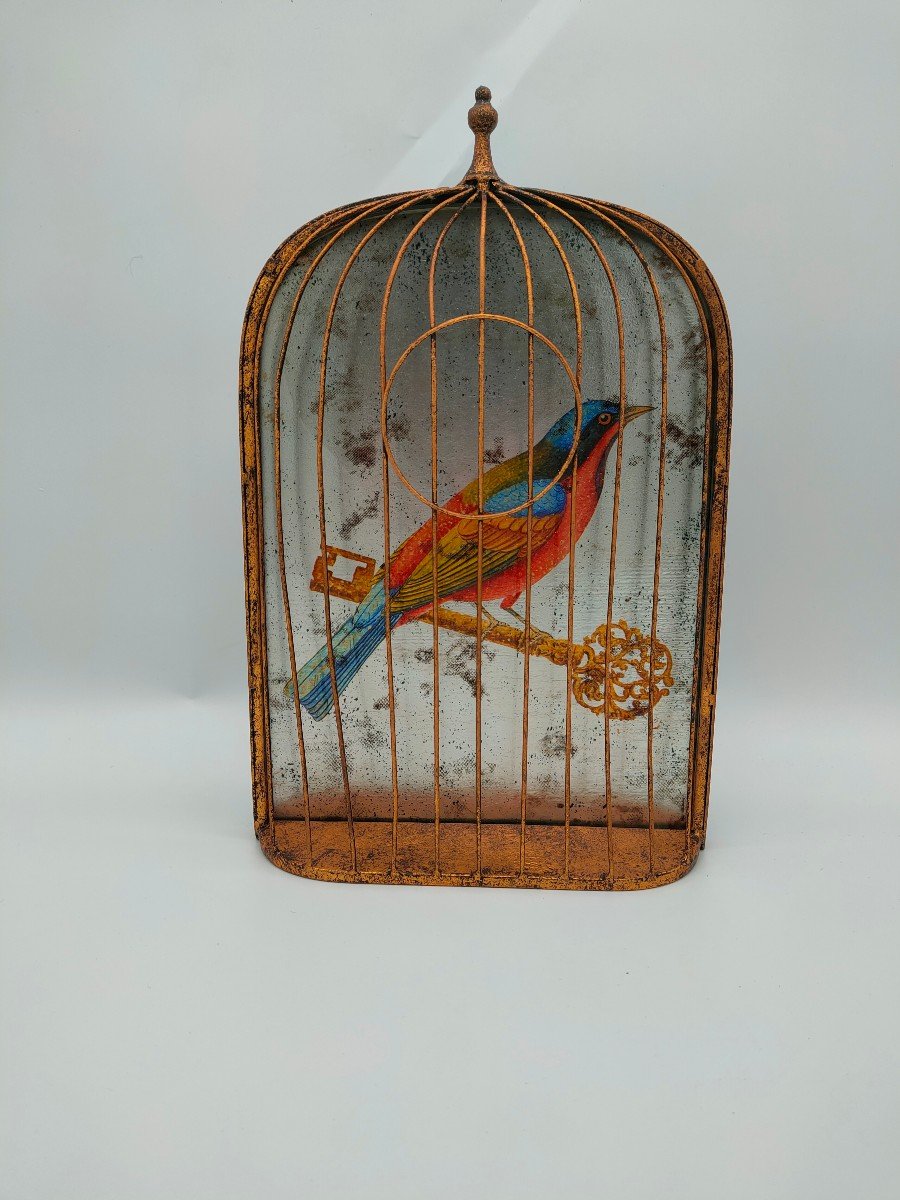 Cage A Oiseaux En Verre -photo-3