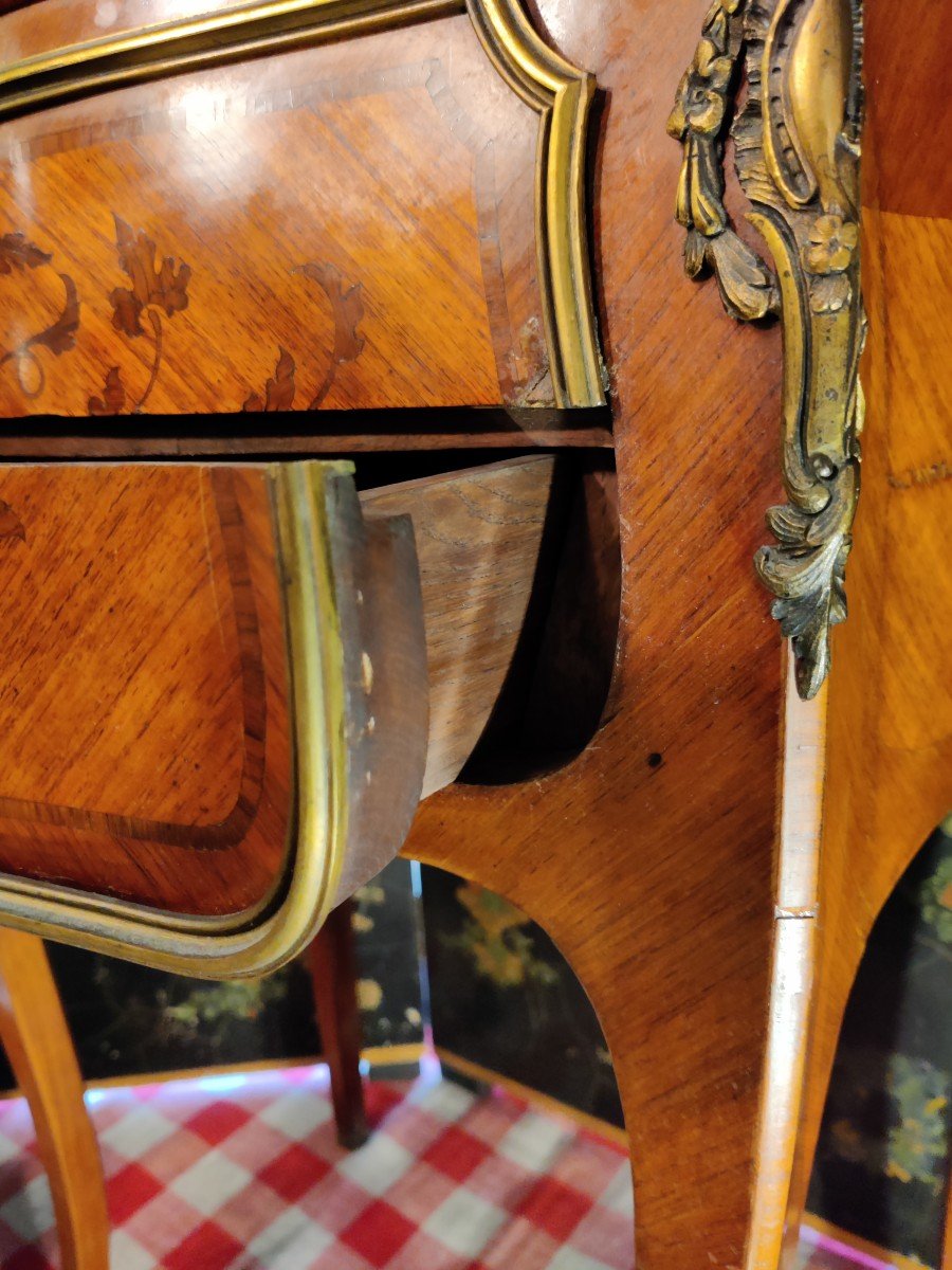 19th Century Marquetry Chest Of Drawers-photo-3