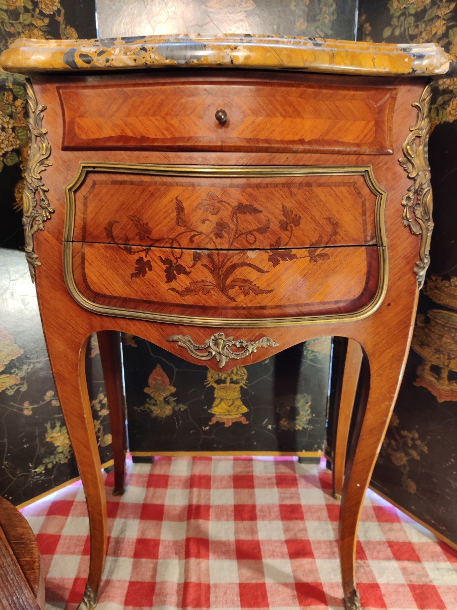 19th Century Marquetry Chest Of Drawers