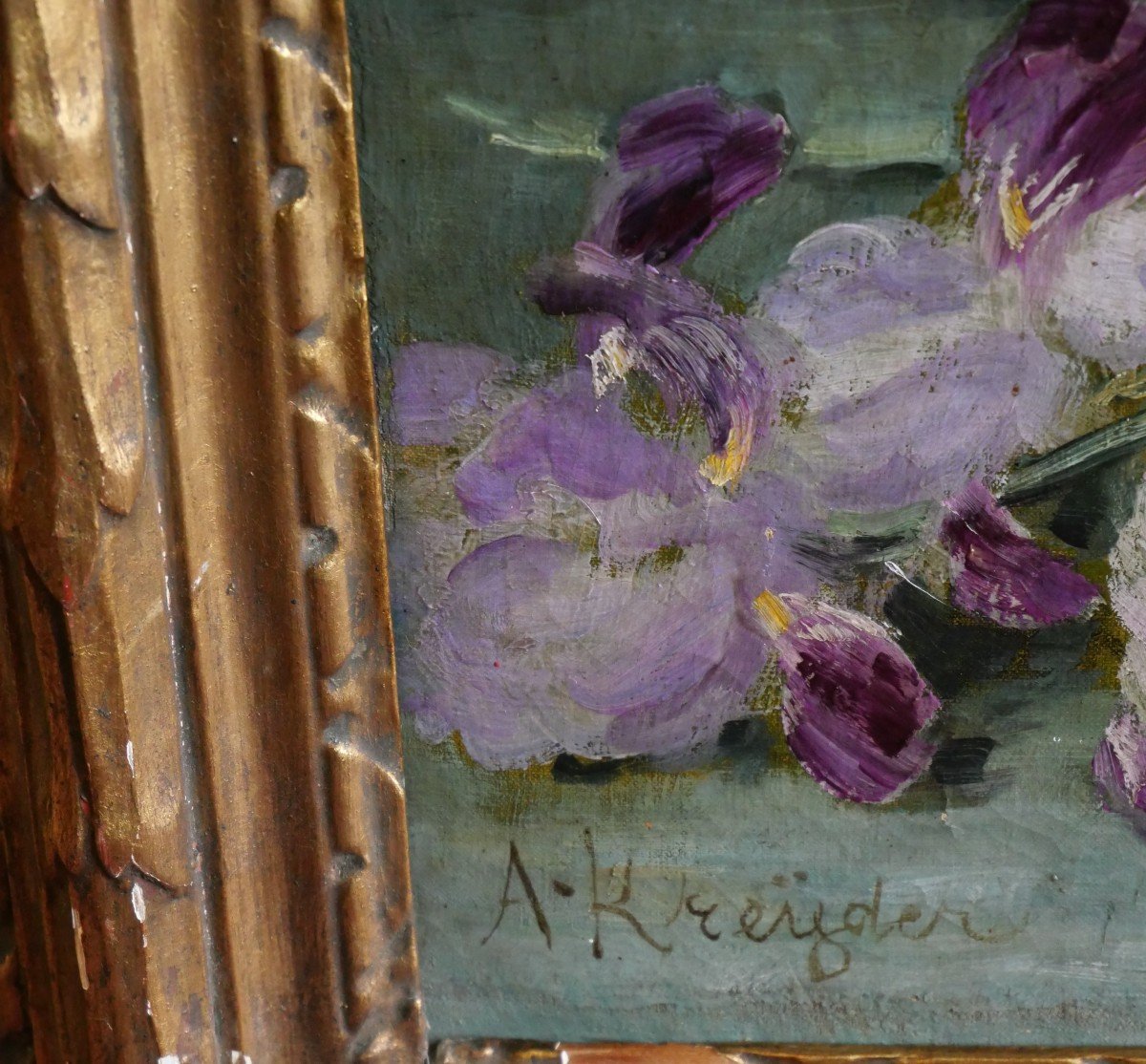 Bouquet De Fleurs Par Alexis Kreyder Fin 19e-photo-3