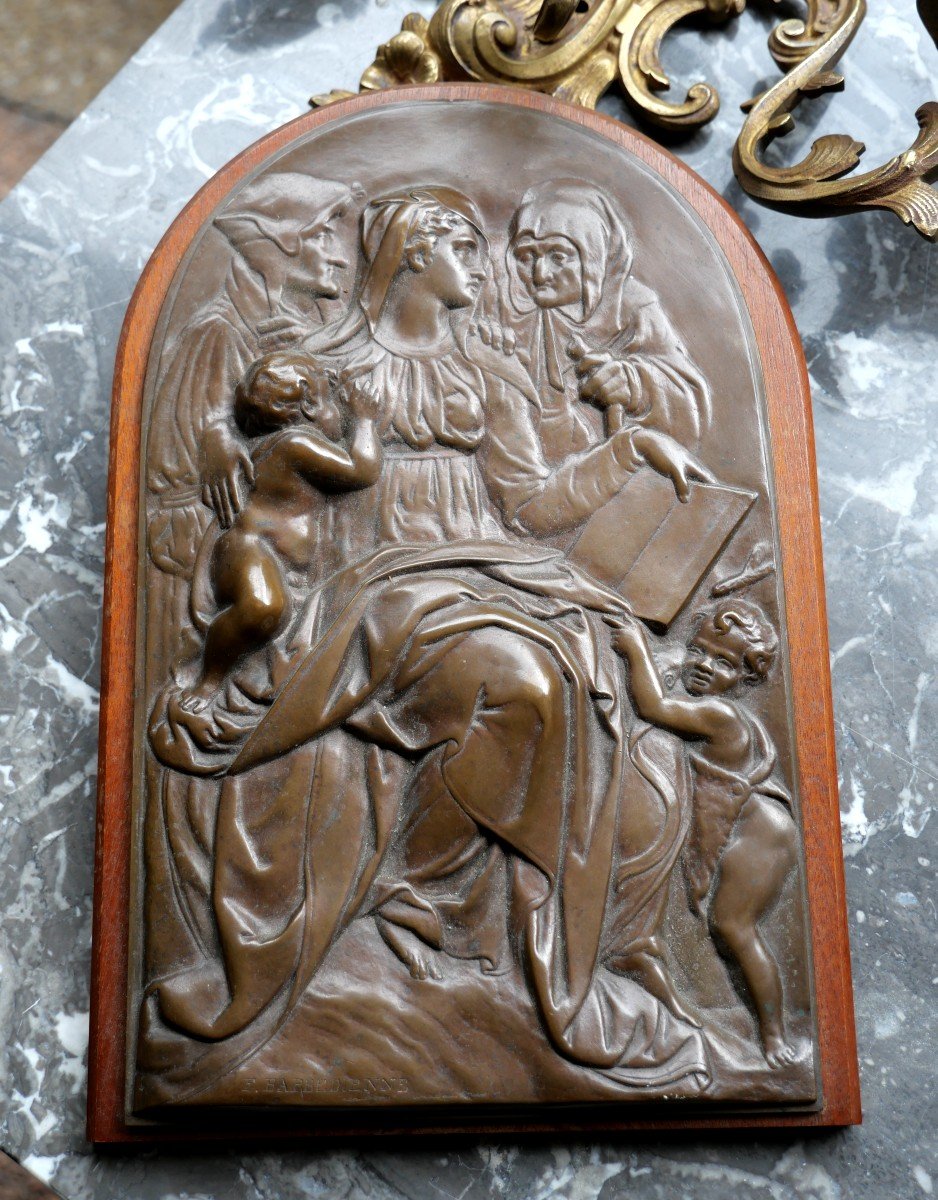 Bas Relief En Bronze F.barbedienne 