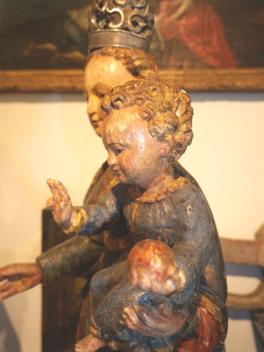 Virgin In Carved Wood Mechelen XVIIth-photo-1