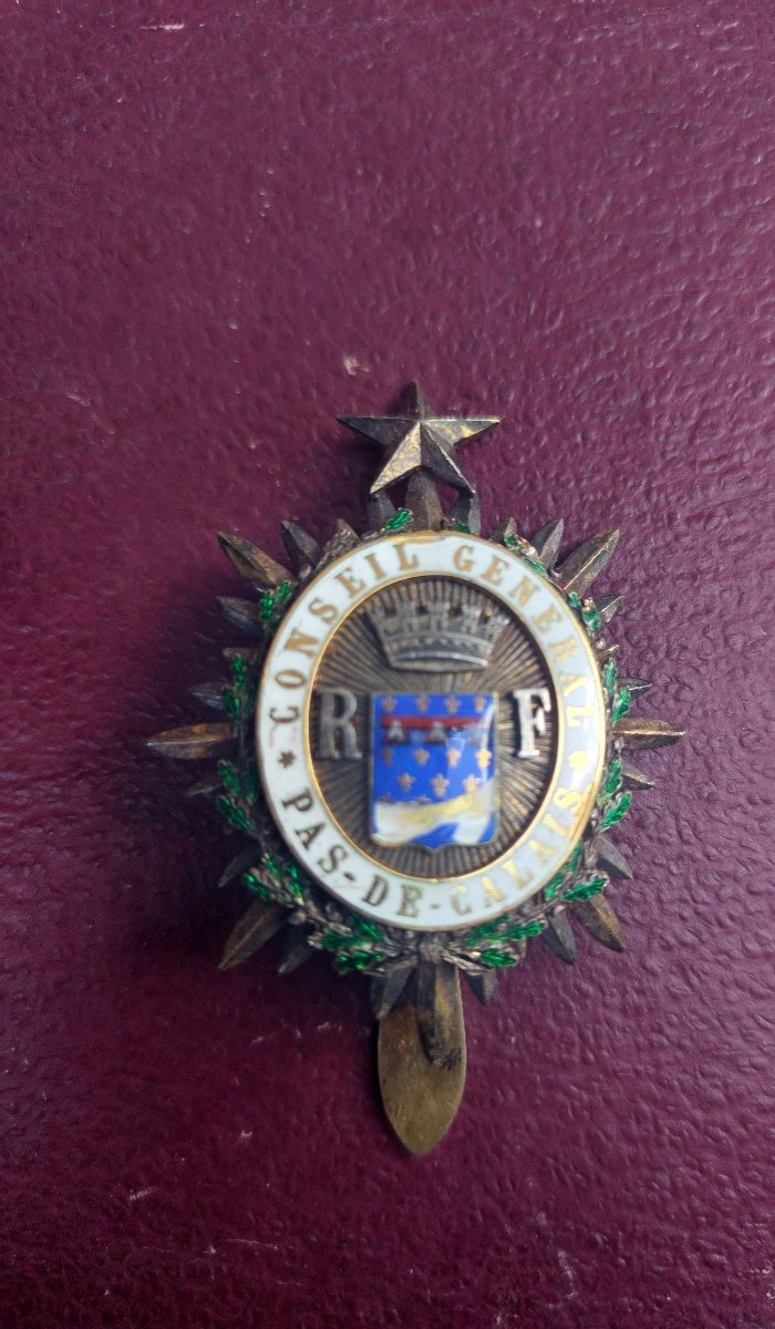 Pas De Calais General Council Badge, Late 19th Century