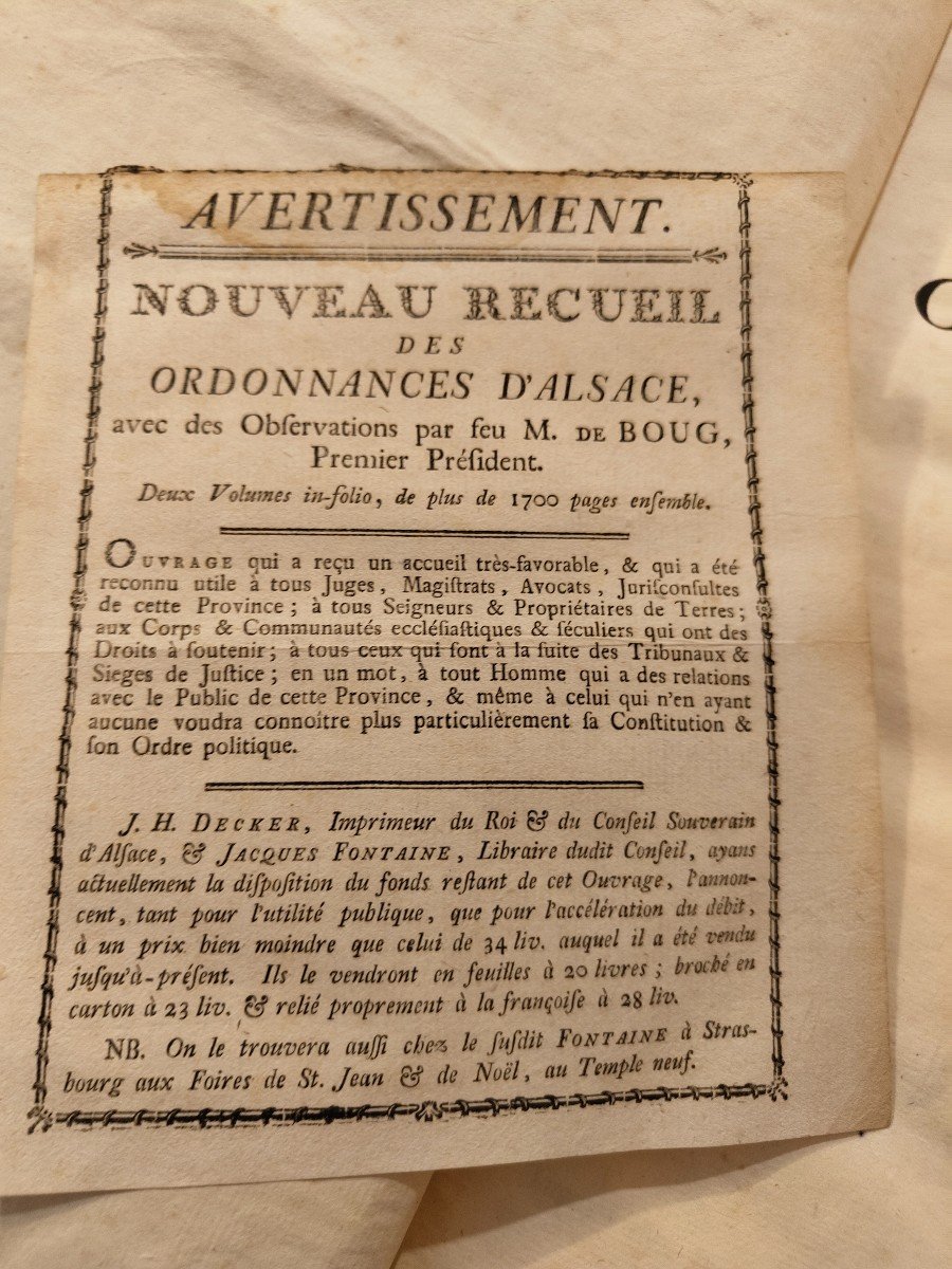 Deux Ordonnances d'Alsace 18e-photo-2