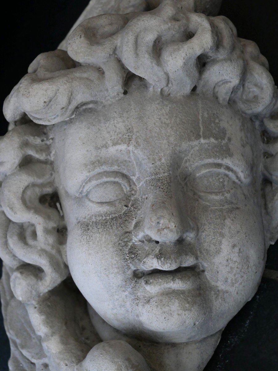 17th Century Limestone Head-photo-2