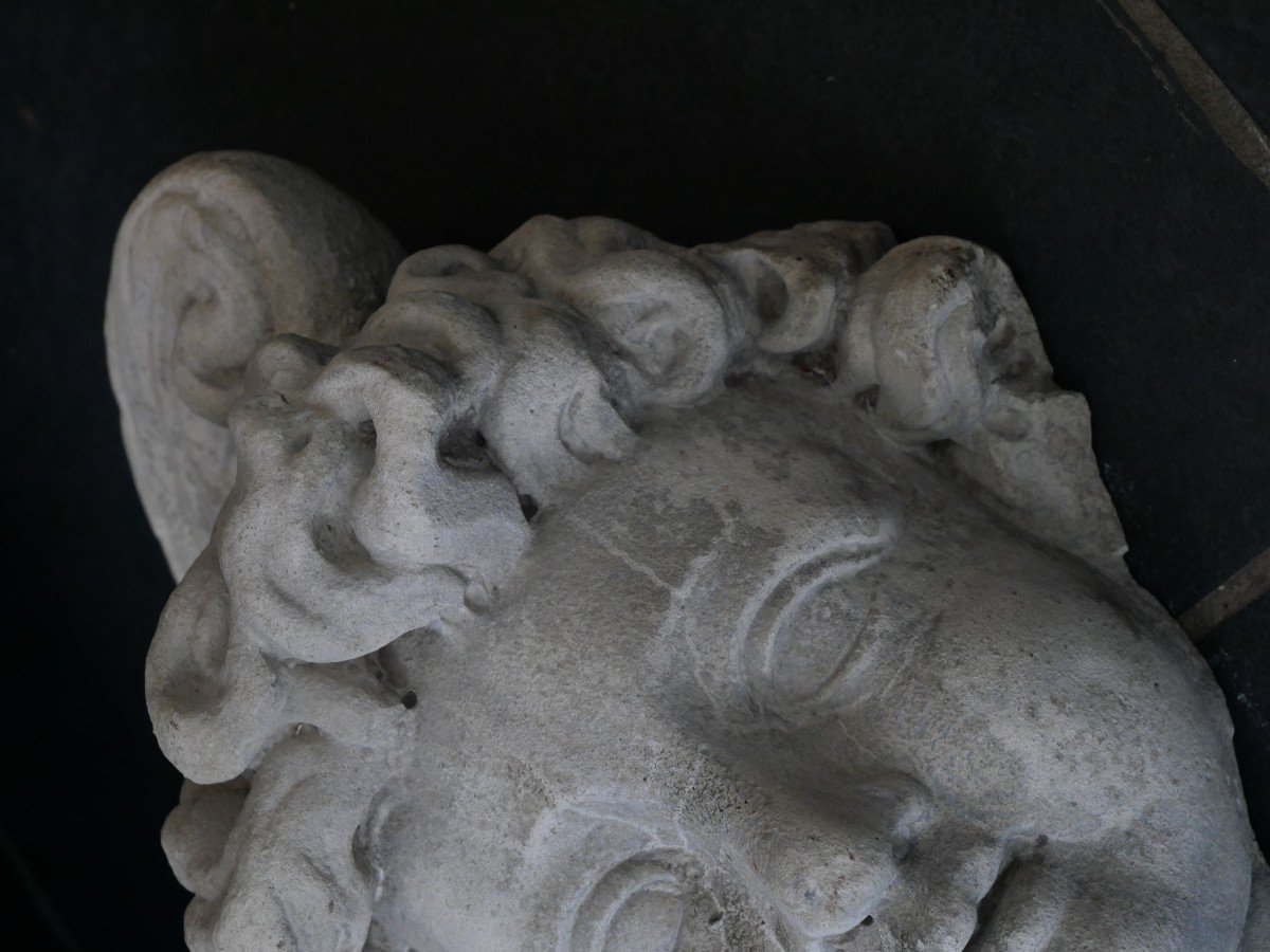 17th Century Limestone Head-photo-3