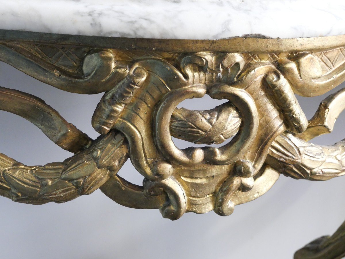 18th Century Gilded Wood Console-photo-3